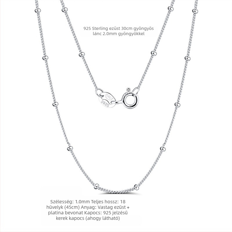 S925 sterling ezüst dobozlánc, csavart mintázat, DIY, medál nélkül