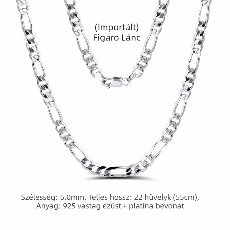 S925 sterling ezüst dobozlánc, csavart mintázat, DIY, medál nélkül