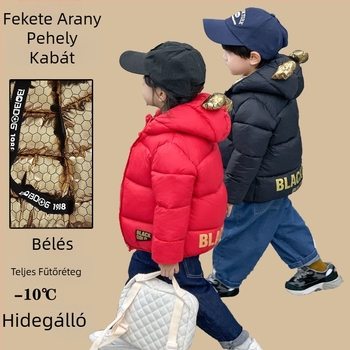 2025-ös szezonon kívüli gyermek pehelykabátok fiúknak és lányoknak, téli pamutbélésű kabátok kis és közepes méretű gyerekeknek, meleg és vastagított pamutbélésű kabátok