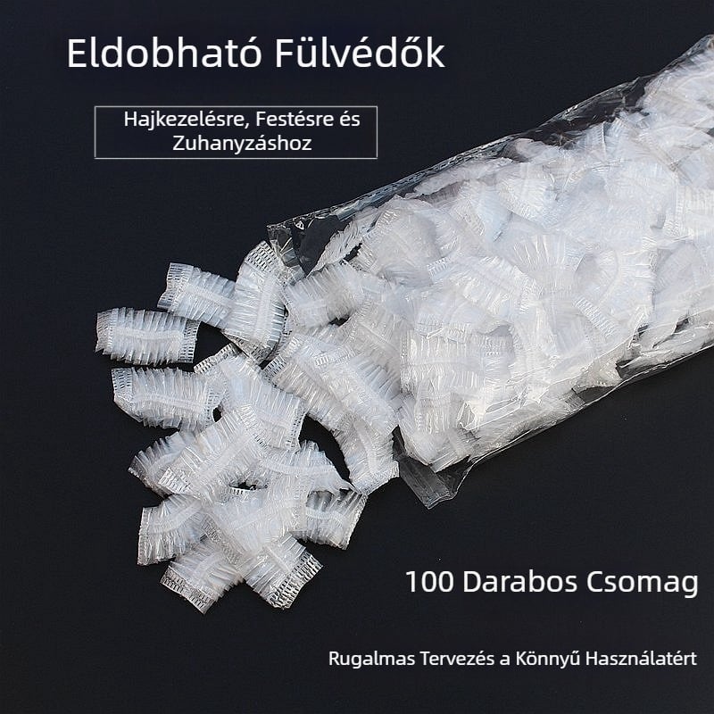 Eldobható fülvédők, műanyag, vízálló, hajápoló, fürdő fülvédők, füllyukba való szépségápolás, fodrászat, 100 db-os csomag, postaköltség