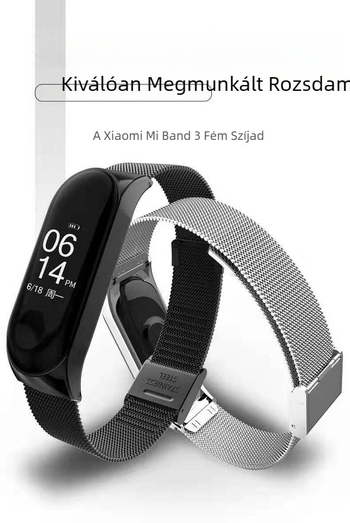 Gyári közvetlen értékesítés köles karkötőhöz 5 méteres 6 fémszíjas csuklópánt rozsdamentes acél csattal milánói szíjjal