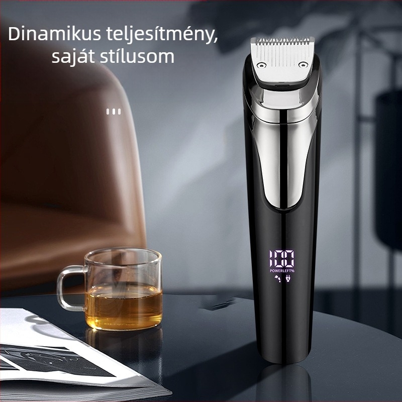 2021-es, határokon átnyúló új LED-es digitális kijelzős elektromos hajvágó, orrhajvágóval, háztartási fodrászati elektromos hajvágóval