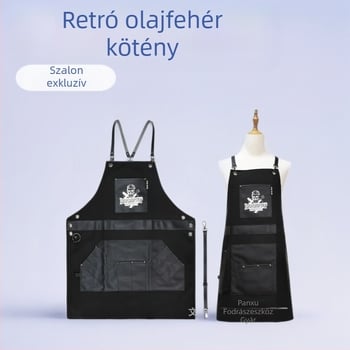 határokon átnyúló új fodrászat vintage olajfej kötény vászon pu fodrász kötény