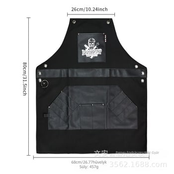 határokon átnyúló új fodrászat vintage olajfej kötény vászon pu fodrász kötény