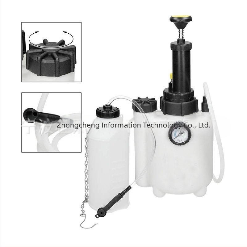 Autófék olajcserélő kézi fékolajcsere 3 literes vákuumos fékolajtartályon keresztül szivattyúegység fékjavítás