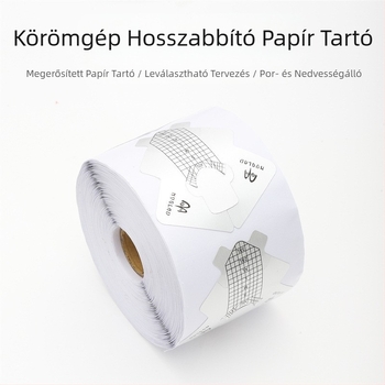 Határokon átnyúló, vastag alumínium fóliából készült hal alakú körömdíszítő papírtartó, francia fototerápiás körömhosszabbító eszköz, 100/300 papírtartó