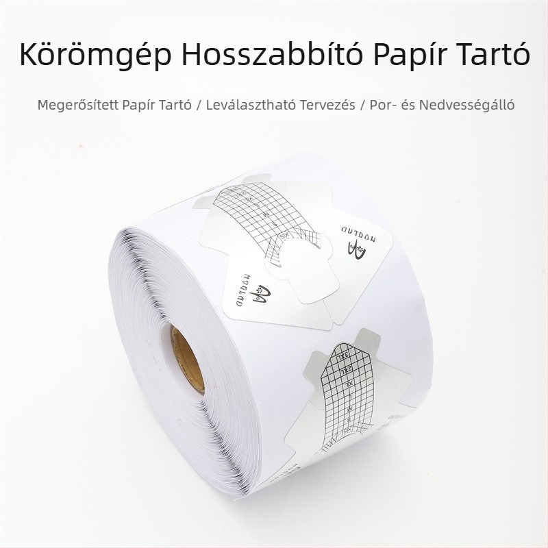 Határokon átnyúló, vastag alumínium fóliából készült hal alakú körömdíszítő papírtartó, francia fototerápiás körömhosszabbító eszköz, 100/300 papírtartó