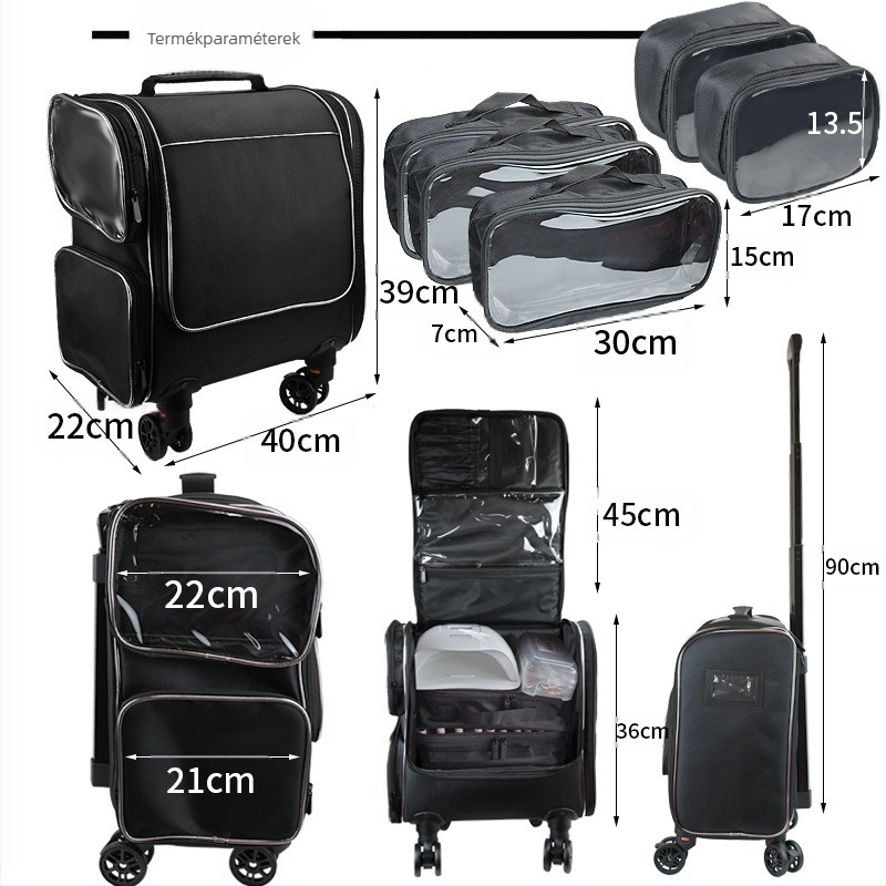 Kosár kozmetikai táska profi sminkes tetováló sminkes smink házról házra szerszámosláda többrétegű szépség körömdoboz