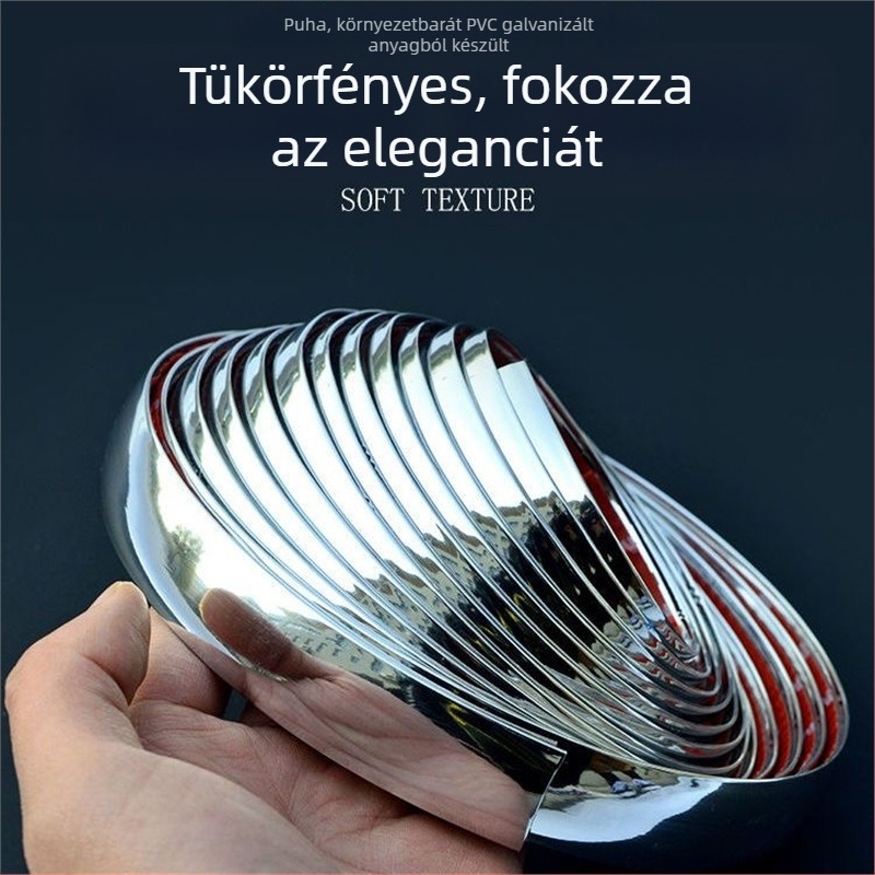 Autóablak dekoráció fényes csík krómozott fényes csík galvanizált csík ajtó ütközésgátló fényes csík biztosítás autó kellékek