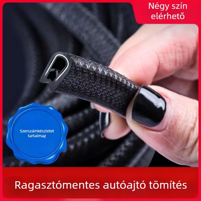 Univerzális autóajtó ütközésgátló szalag, tömítőszalag, hangszigetelő szalag, porszigetelő szalag, ajtó aljára ütközésgátló gumiszalag, csendes és vízálló