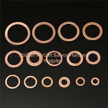 150 darabos réztömítés kombinációs készlet dobozos réztömítés réz lapos alátét M5-M22