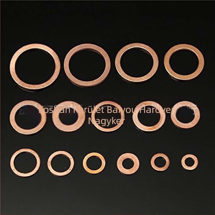 150 darabos réztömítés kombinációs készlet dobozos réztömítés réz lapos alátét M5-M22