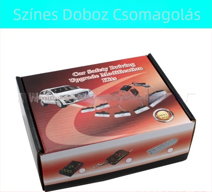 Autós vaku, új, vezetékes távirányítóval, 12 V-os, egy húzással, négy 16 LED-es kiemeléssel, középső Net Light, klip típusú stroboszkóp