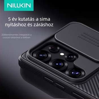 Nillkin Nelgin Samsung S25Ultra telefontok s25edge fekete tükrös Pro lencse csúszka nyomásra