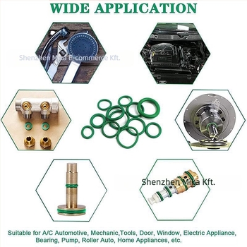 530/270PC zöld tömítőgyűrű O-gyűrű Ding Qing gumigyűrű autó klímakompresszor tömítőgyűrű magas hőmérsékletnek ellenálló