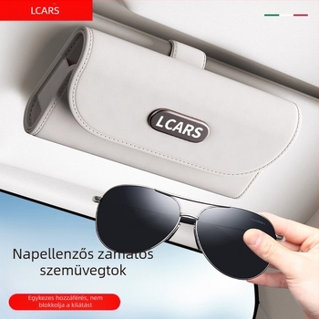 Autós szemüvegtartó doboz velúr napellenző speciális tároló napszemüveg napszemüveg csipesszel módosított tárolódoboz