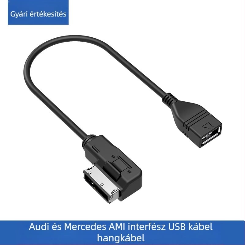 Alkalmazható Audi, Volkswagen, Mercedes-Benz AMI autós USB ADM adatkábel A4L A5 A8 Q5 Music Interface Audio készülékekhez