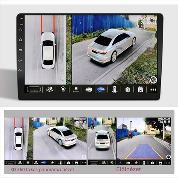 360°-os panorámaképes AHD kamera HD éjjellátó 1080P navigációval, többfunkciós kábelcsomag-készlet nagykereskedelemmel