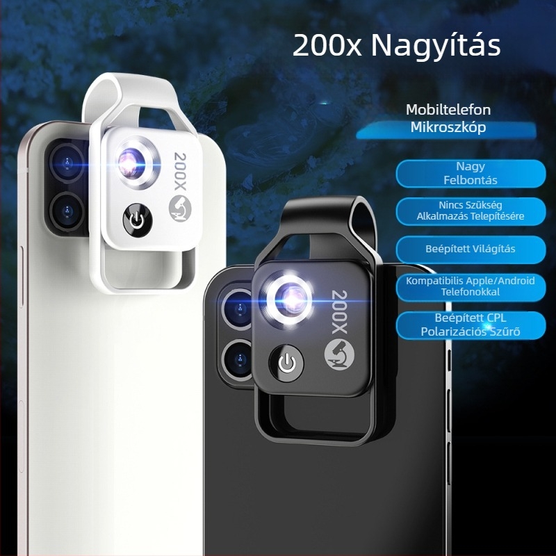 APEXEL 200-szoros nagyító Gyermek mikroszkóp játék tudomány biológiai tudomány kísérlet hordozható mobiltelefon lencse