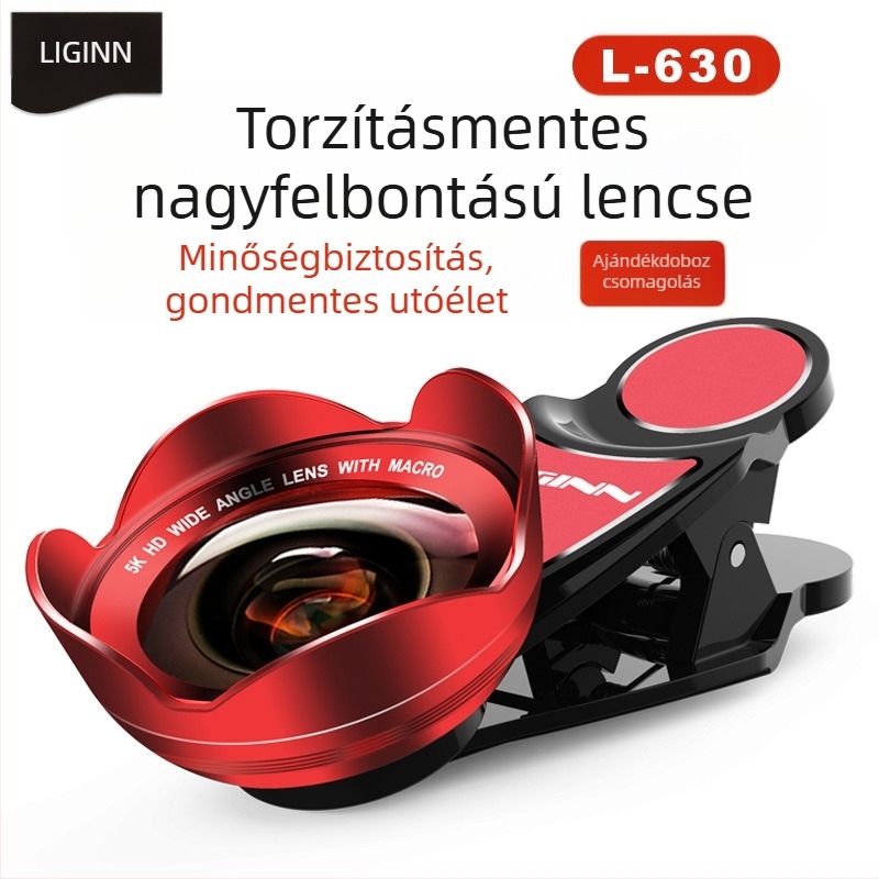 Lijian mobiltelefon-objektív 5K6K9K18K torzításmentes, nagylátószögű, makró kettő az egyben 4K nagyfelbontású élő közvetítési kameraobjektív