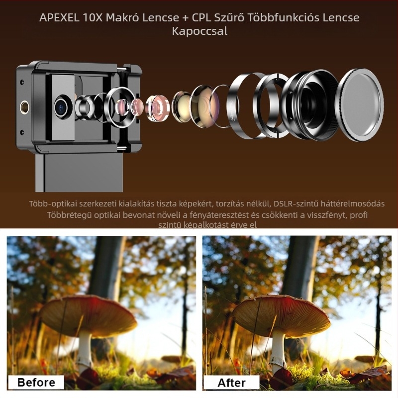Mobiltelefon makró lencse optikai lencse készlettel fotózáshoz ékszerek rovarlövészet mikroszkóp okostelefon lencsék