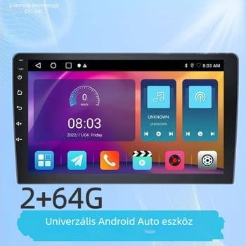 9 hüvelykes Android rendszer Bluetooth Carplay navigáció Intelligens többfunkciós készülék 2+64g