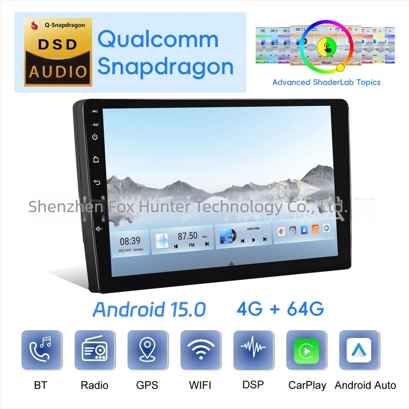 7/9/10,1 hüvelykes Android 15 dupla penge univerzális 4 64 bites Bluetooth vezeték nélküli Carplay autós navigáció központi vezérlés