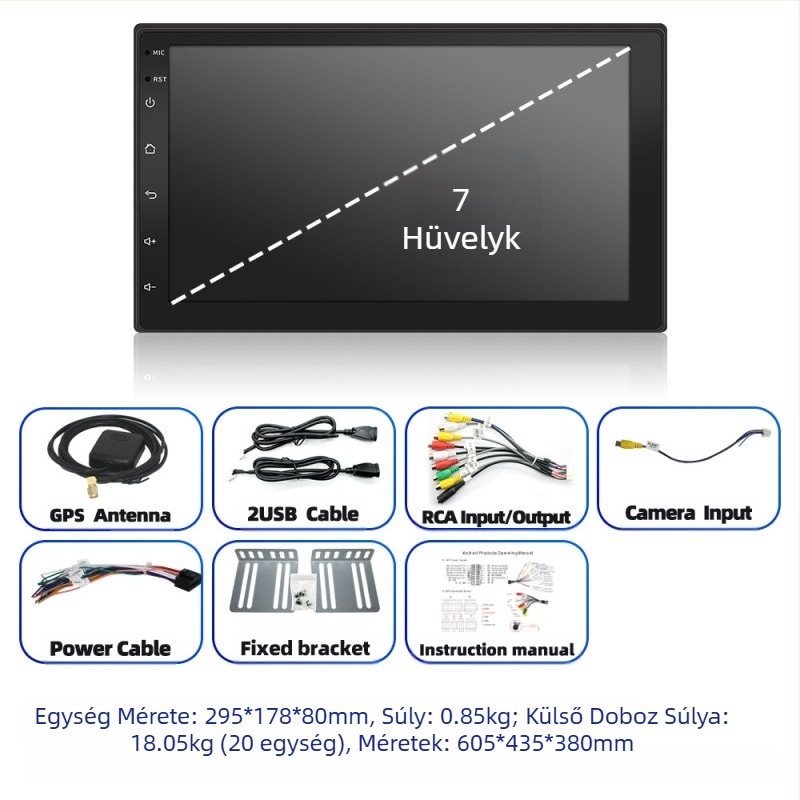 Határokon átnyúló, forró eladású, 7 hüvelykes, 9 hüvelykes, 10 hüvelykes autós nagyméretű képernyős navigációs többfunkciós gép, Hengchen Android univerzális autós navigáció 8227