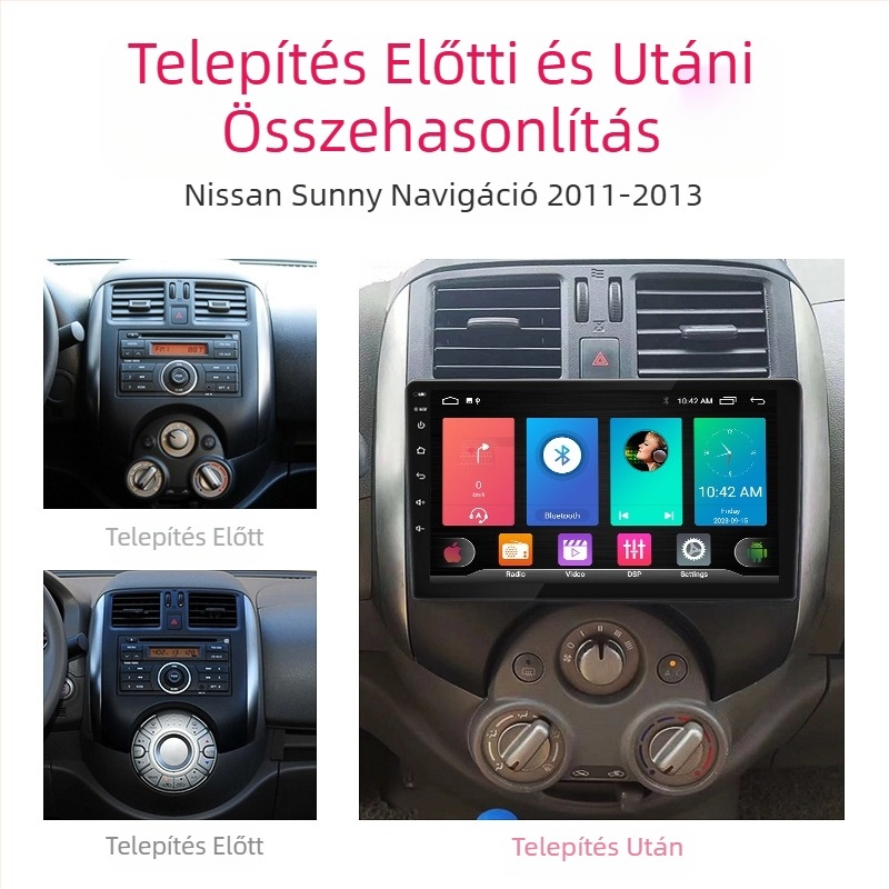 Határokon átnyúló, forró eladású, 7 hüvelykes, 9 hüvelykes, 10 hüvelykes autós nagyméretű képernyős navigációs többfunkciós gép, Hengchen Android univerzális autós navigáció 8227