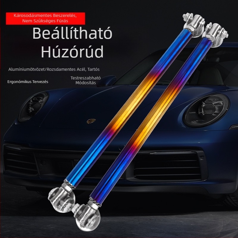 Autó első lapát módosítása univerzális környező öntapadó húzórúd első ajak rögzítő konzol állítható első és hátsó lökhárító dekoratív húzórúd