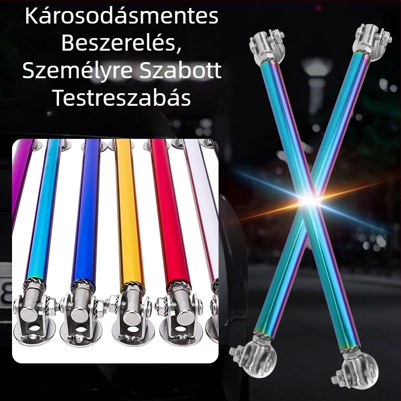 Autó első lapát módosítása univerzális környező öntapadó húzórúd első ajak rögzítő konzol állítható első és hátsó lökhárító dekoratív húzórúd