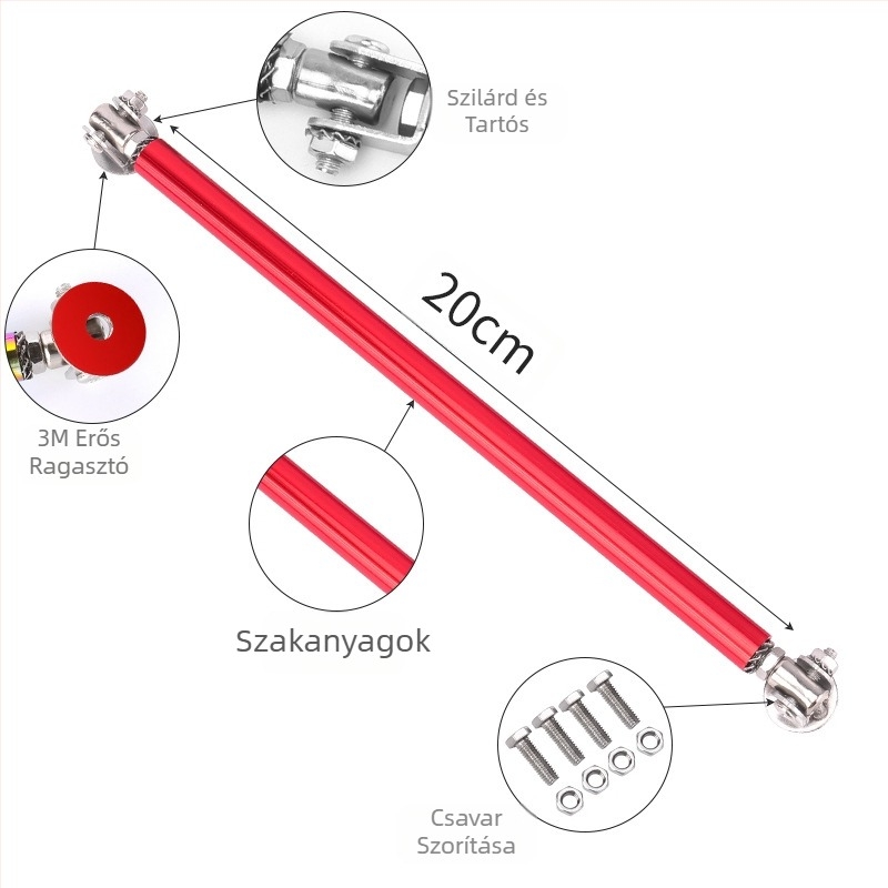 Autó első lapát módosítása univerzális környező öntapadó húzórúd első ajak rögzítő konzol állítható első és hátsó lökhárító dekoratív húzórúd