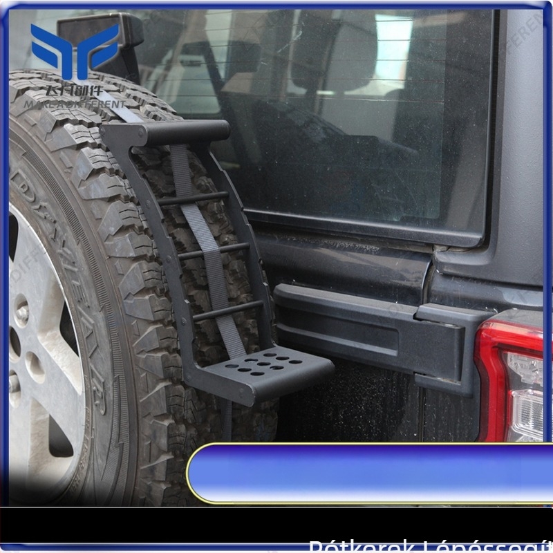 Terepjáró járművekhez alkalmas hátsó kerék mászólétra terepjáró pótkerék lépcsőlétra pótkerék kiegészítő beszállólétra
