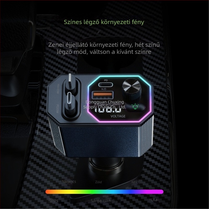 Privát modell A28 autós Bluetooth töltő 120W dupla húzókábellel, négy az egyben gyorstöltés, népszerű autós használatra és határokon átnyúló értékesítésre