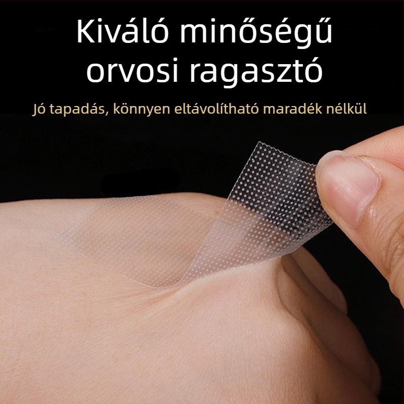 Orvosi PE átlátszó ragasztószalag, lélegző és kézzel téphető, orvosi hipoallergén, 3 m hosszú, nagy viszkozitású tapasz, hipoallergén, nyomásérzékeny ragasztószalag tekercs