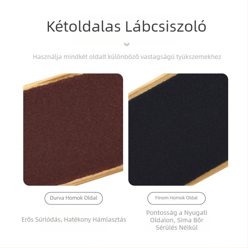 Fa kétoldalas lábradír szépségszalonokhoz, lábradírozáshoz, otthoni pedikűrhöz és elhalt hámsejtek eltávolításához, gyári nagykereskedelem