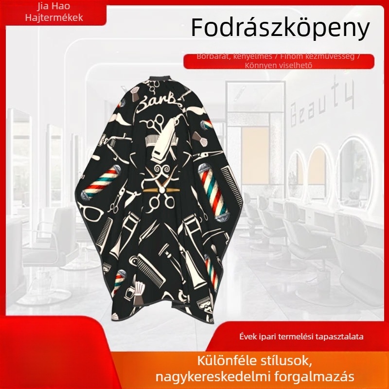 Hajvágó köpeny, tapadásmentes, otthoni használatra, fodrászatokhoz, felnőtt hajvágáshoz, olajos kezeléshez, daueroláshoz, festéshez, fodrászeszközökhöz, több országban alkalmazható