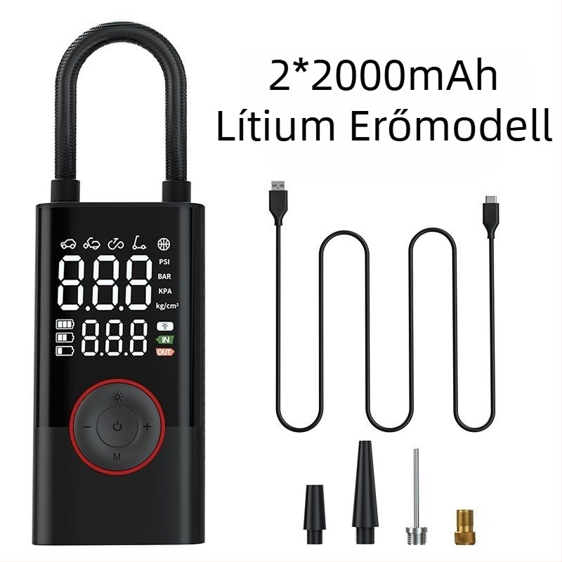 Határokon átnyúló, nagy eladású vezeték nélküli autós légpumpa, elektromos, intelligens, hordozható terepjáró kerékpár gumiabroncs légpumpa