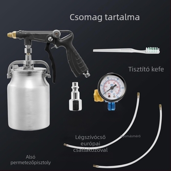 Alumínium szórópisztoly autókhoz, nagy porlasztású felső és alsó tartályok, latex festékszóró pisztoly, pneumatikus festékbevonat szórópisztoly