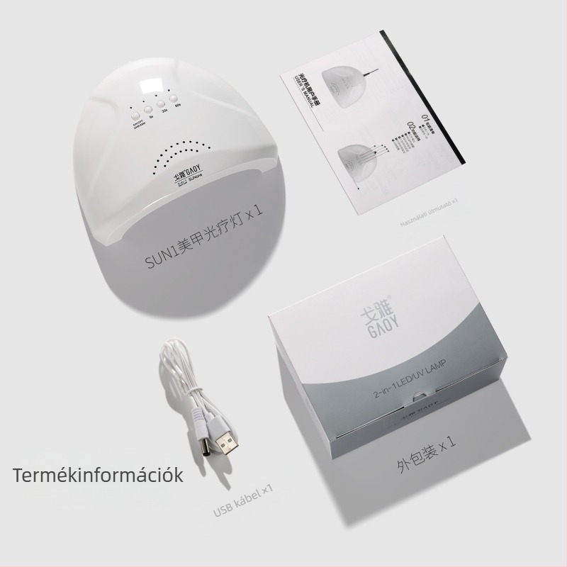 gaoy Goya LED körömlámpa fototerápiás gép háztartási körömlakk eszköz nagy teljesítményű 5 másodperces gyorsan száradó sütőlámpa professzionális