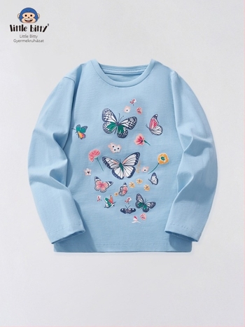 2025 új őszi lányka pulóver hosszú ujjú póló gyerek hosszú ujjú póló gyerek hosszú ujjú felsők póló