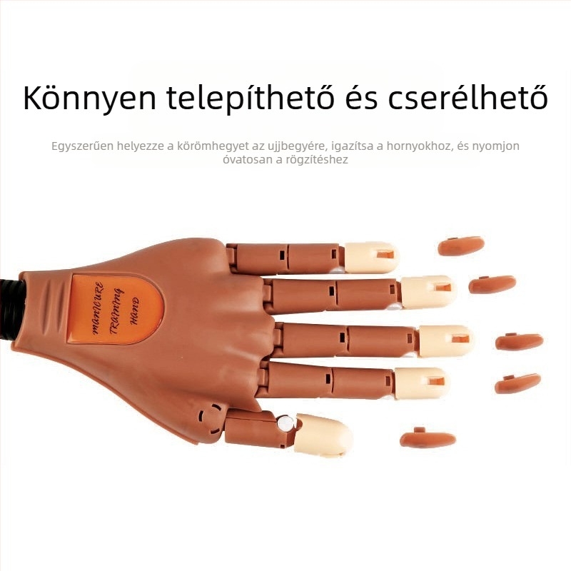 Határokon átnyúló, nagy forgalmú körömdíszítő ízületi protézis kéz, hajlítható és mozgatható mechanikus protézis kéz ízülettel, körömvégekkel együtt