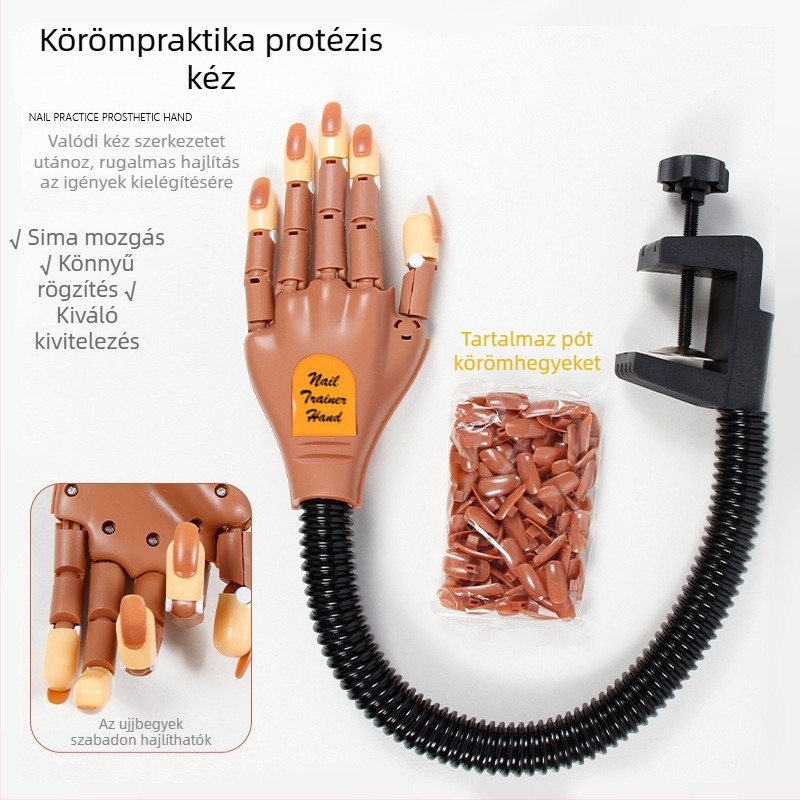 Határokon átnyúló, nagy forgalmú körömdíszítő ízületi protézis kéz, hajlítható és mozgatható mechanikus protézis kéz ízülettel, körömvégekkel együtt