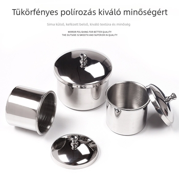 Határokon átnyúló új, 3 darabos körömdíszítő rozsdamentes acél pohárkészlet, rozsdamentes acél folyadékkristályos folyadékpohár fertőtlenítő pohár
