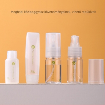 Utazópalackos 10 darabos készlet Hordozható kozmetikai és bőrápoló üres palack Repülőgépes préselhető mosószeres palack