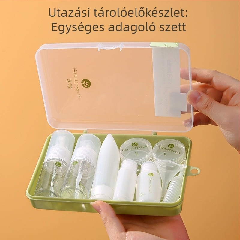 Utazópalackos 10 darabos készlet Hordozható kozmetikai és bőrápoló üres palack Repülőgépes préselhető mosószeres palack