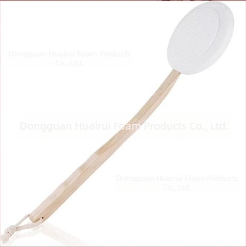 EVA gyapjú kefefej fa nyéllel habszivacs fürdőkefe testápoló applikátor fa fürdőkefe raktáron