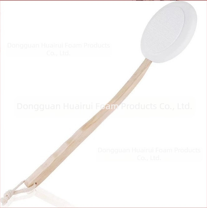 EVA gyapjú kefefej fa nyéllel habszivacs fürdőkefe testápoló applikátor fa fürdőkefe raktáron
