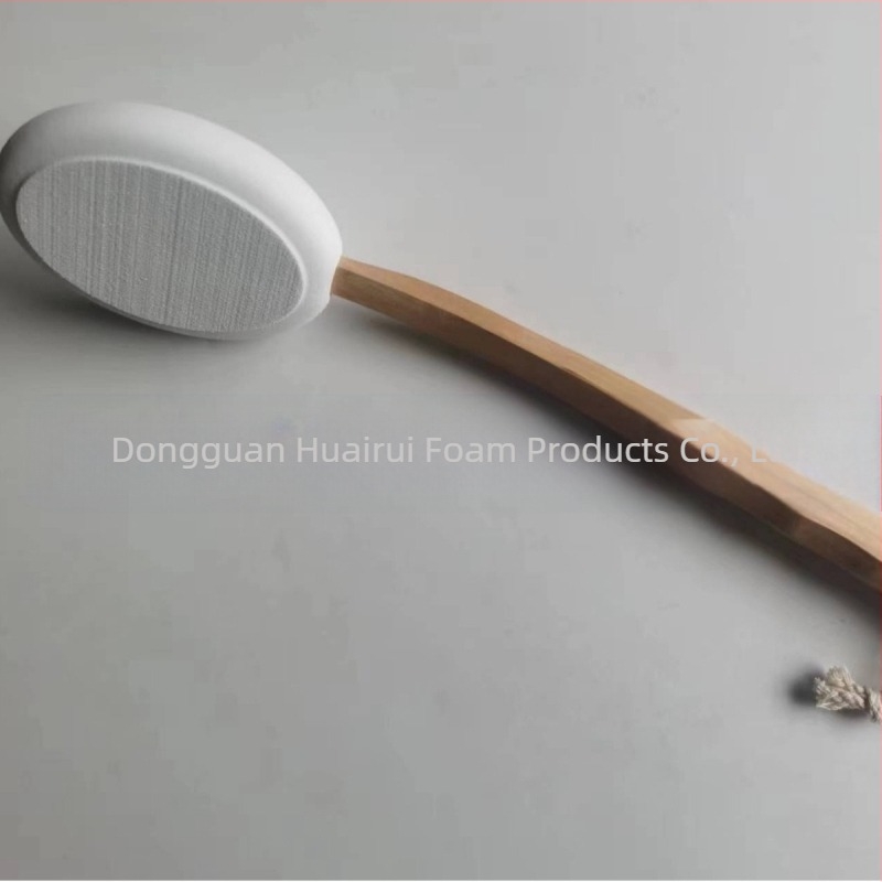 EVA gyapjú kefefej fa nyéllel habszivacs fürdőkefe testápoló applikátor fa fürdőkefe raktáron