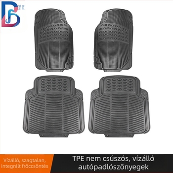 Határokon átnyúló autószőnyeg, vízálló, csúszásmentes, vastagított PVC-ből készült autószőnyeg, 4 darabos szett, négy évszakos univerzális TPE autószőnyeg